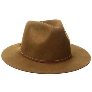 Brixton Men's Wesley Medium Brim Felt Fedora Hat